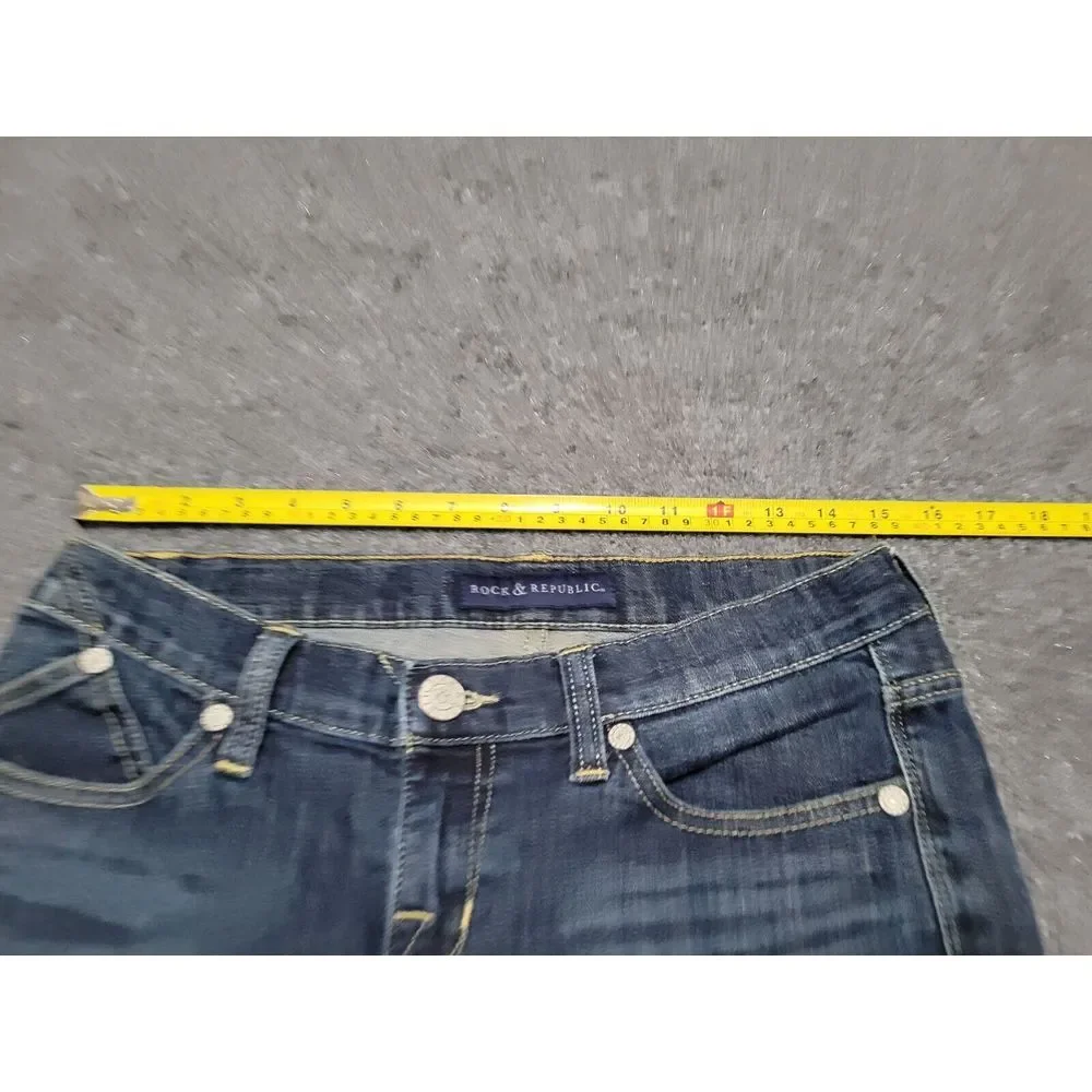 Rock & Republic Berlin Jeans‎ Womens 8 M Blue Denim Stretch Denim